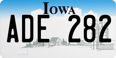 IA license plate ADE282