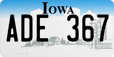 IA license plate ADE367
