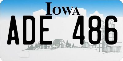 IA license plate ADE486