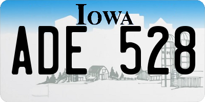 IA license plate ADE528