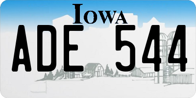 IA license plate ADE544