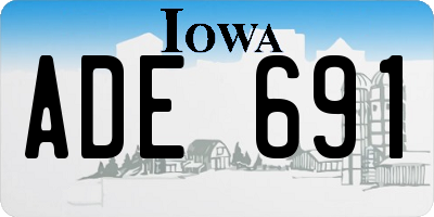 IA license plate ADE691