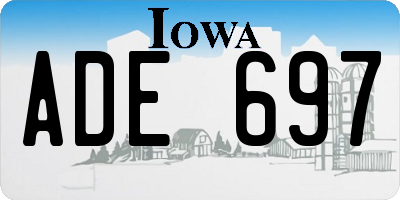 IA license plate ADE697