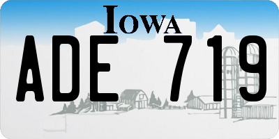 IA license plate ADE719