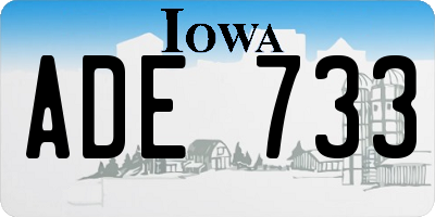 IA license plate ADE733