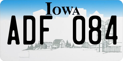 IA license plate ADF084