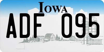 IA license plate ADF095