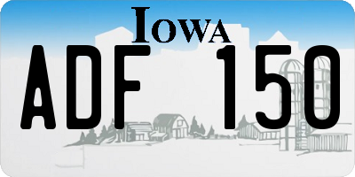 IA license plate ADF150