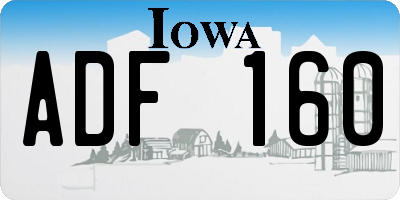 IA license plate ADF160
