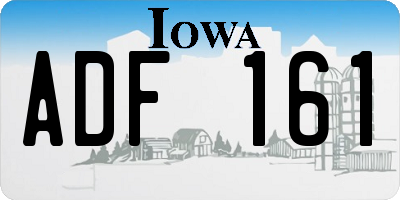 IA license plate ADF161