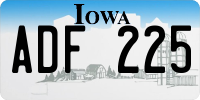 IA license plate ADF225