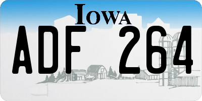 IA license plate ADF264