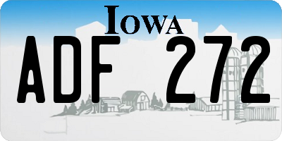 IA license plate ADF272