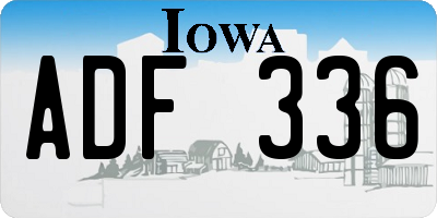 IA license plate ADF336