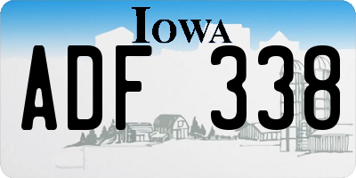 IA license plate ADF338