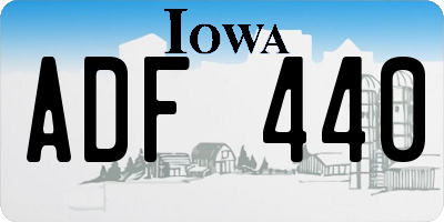 IA license plate ADF440