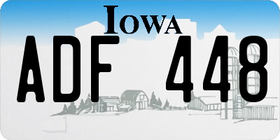 IA license plate ADF448