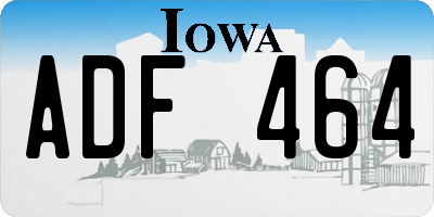 IA license plate ADF464