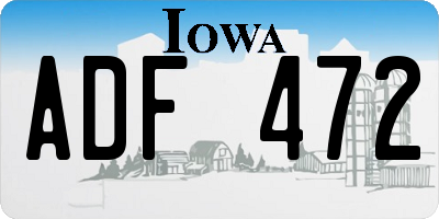 IA license plate ADF472