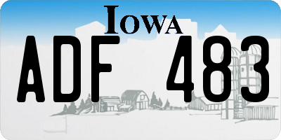 IA license plate ADF483