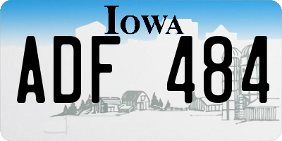 IA license plate ADF484