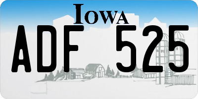IA license plate ADF525
