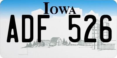 IA license plate ADF526