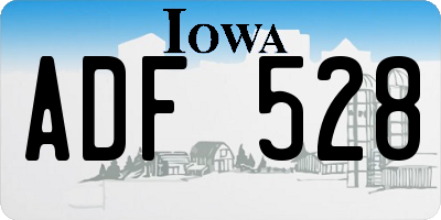 IA license plate ADF528