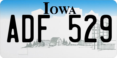 IA license plate ADF529