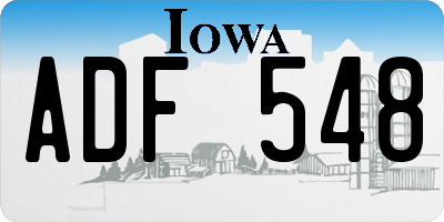 IA license plate ADF548