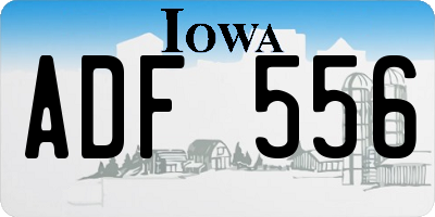 IA license plate ADF556