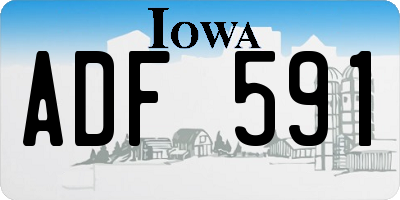 IA license plate ADF591