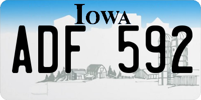 IA license plate ADF592