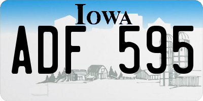 IA license plate ADF595