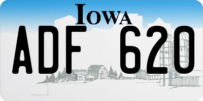 IA license plate ADF620