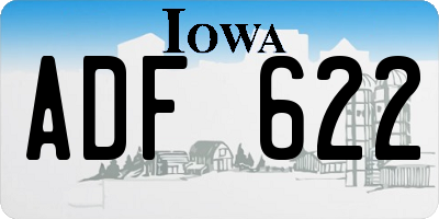 IA license plate ADF622