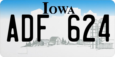 IA license plate ADF624
