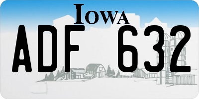 IA license plate ADF632
