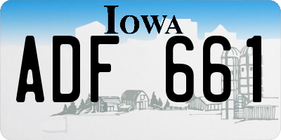 IA license plate ADF661