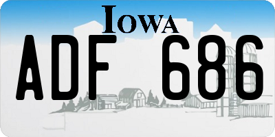 IA license plate ADF686