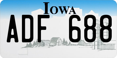 IA license plate ADF688