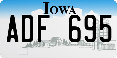IA license plate ADF695