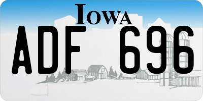 IA license plate ADF696