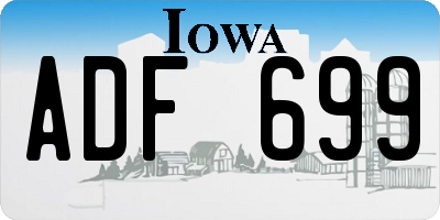 IA license plate ADF699