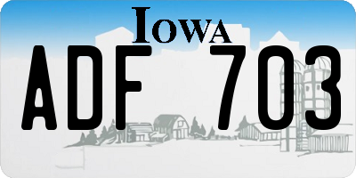 IA license plate ADF703