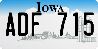 IA license plate ADF715