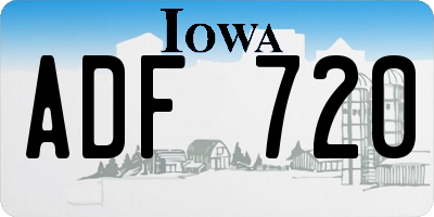 IA license plate ADF720
