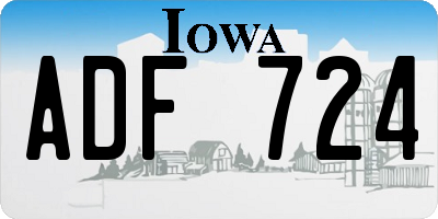 IA license plate ADF724