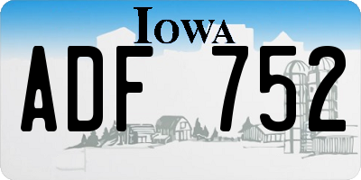 IA license plate ADF752