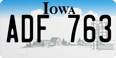 IA license plate ADF763